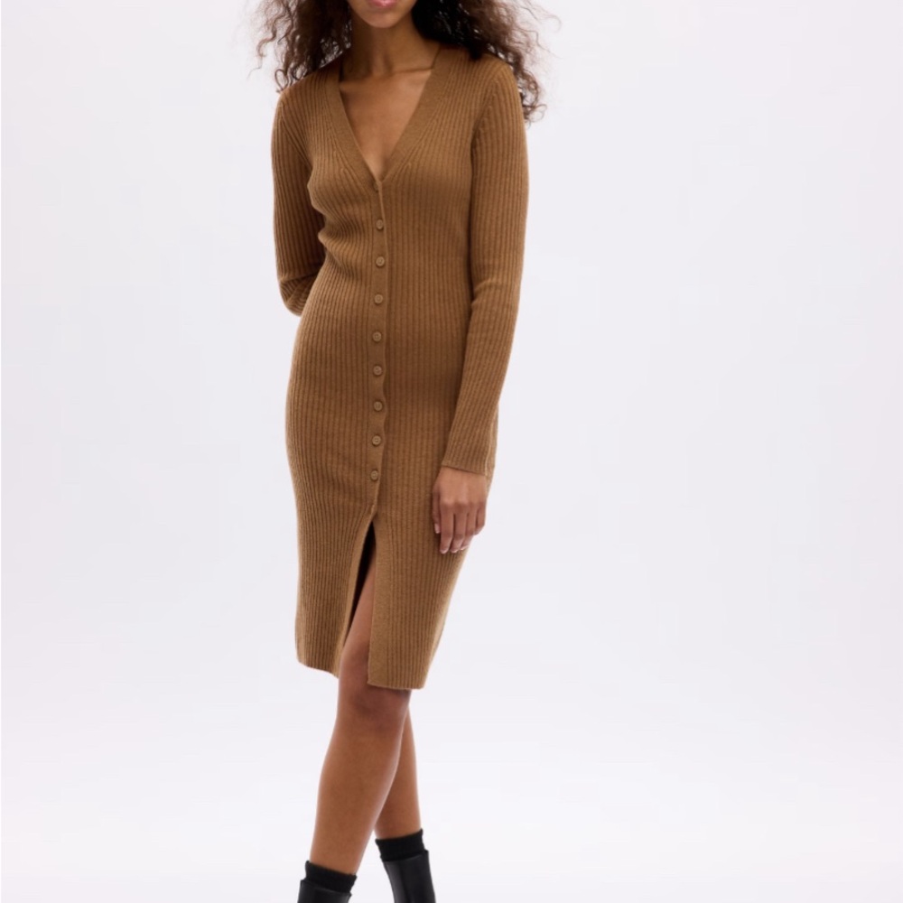 Gap CashSoft Rib Midi Sweater Dress